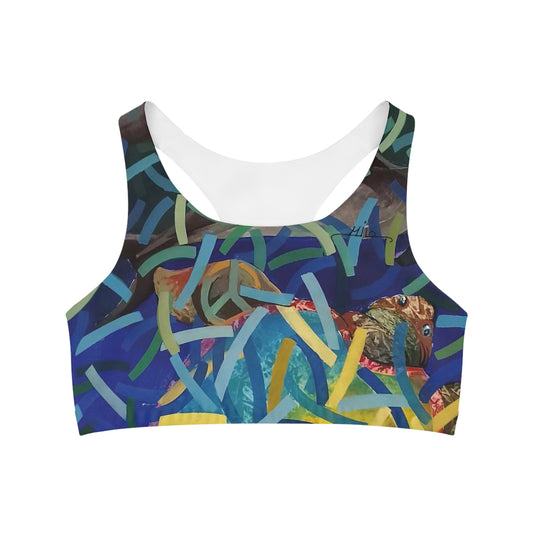 Copy of Copy of Reggiseno sportivo senza cuciture Pianeta Blu/Seamless Sports Bra (AOP)